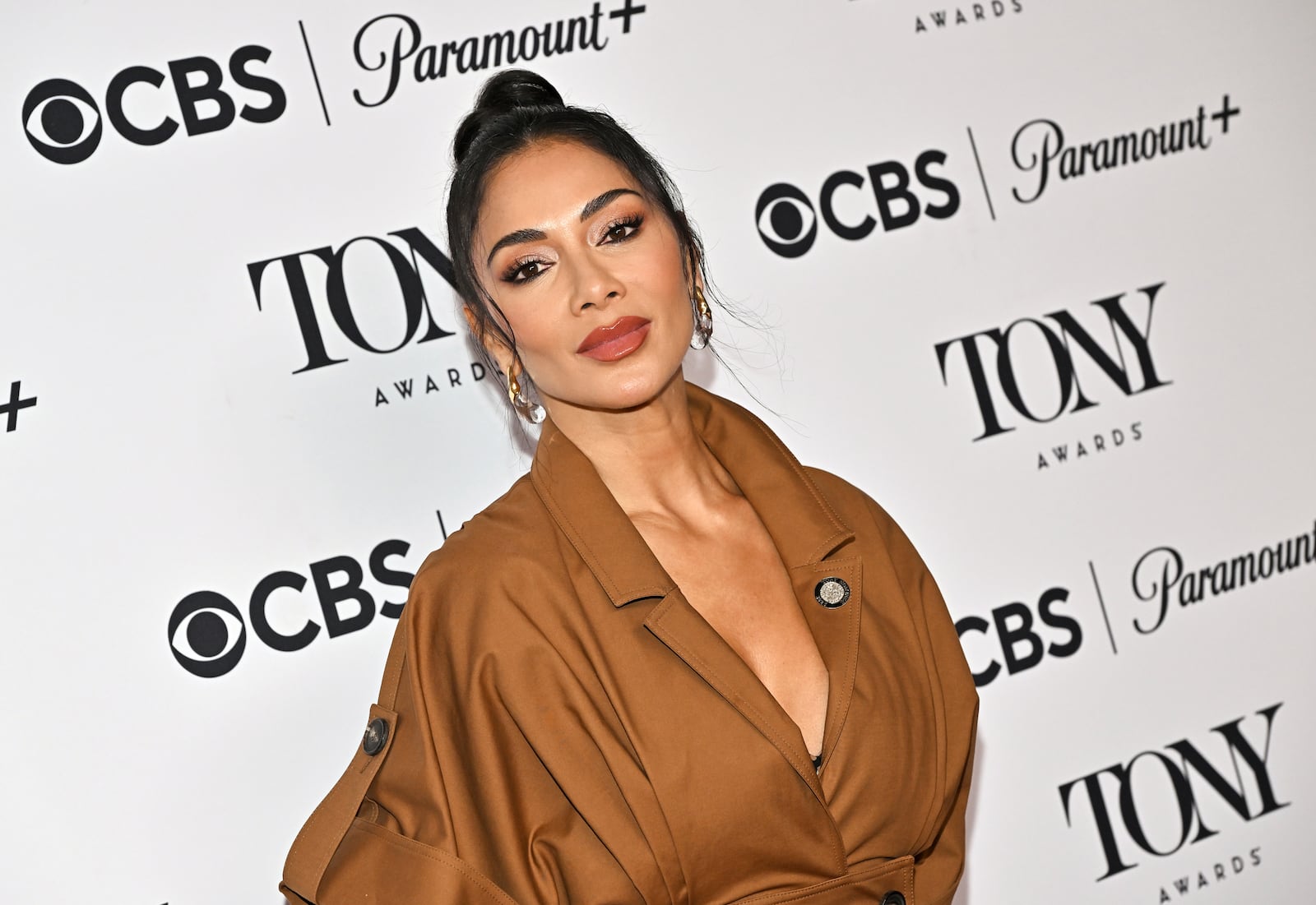 Nicole Scherzinger attends the 78th Annual Tony Awards Meet the Nominees press event at the Sofitel New York on Thursday, May 8, 2025, in New York. (Photo by Evan Agostini/Invision/AP)