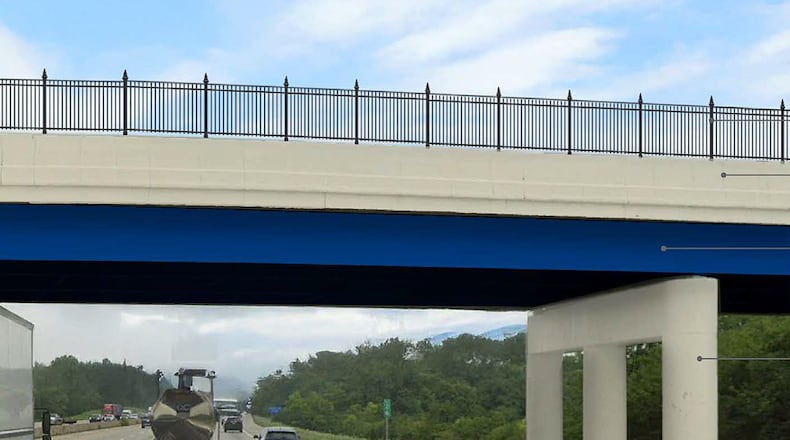 This is a suggested design for bridges and overpasses included in a streetscape plan under consideration by Liberty Twp. trustees. CONTRIBUTED