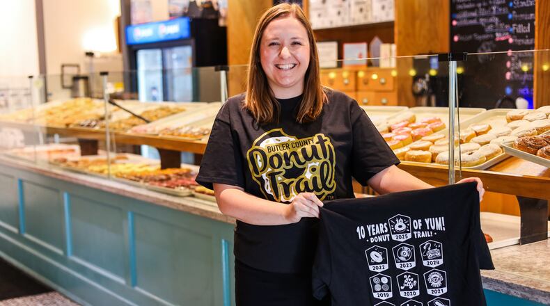 Travel Butler County is celebrating the 10-Year Anniversary of the popular Donut Trail and has unveiled the 2025 anniversary-inspired T-shirt.