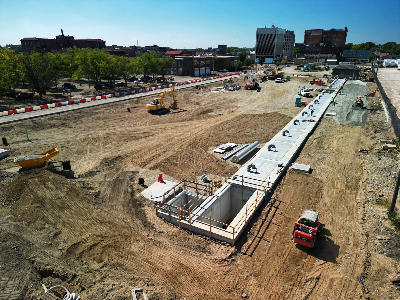 Holiday Whopla hopes to place a permanent, year-round skate rink on top of the new 5.1-million-gallon combined sewer overflow basin along Main Street. NICK GRAHAM/STAFF