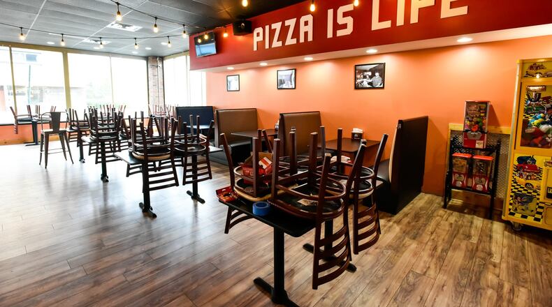 Don’s Pizza on Central Avenue in Middletown has been making improvements to the interior while dine-in services are closed due to coronavirus pandemic. Don’s Pizza is open for carryout and delivery. NICK GRAHAM/STAFF