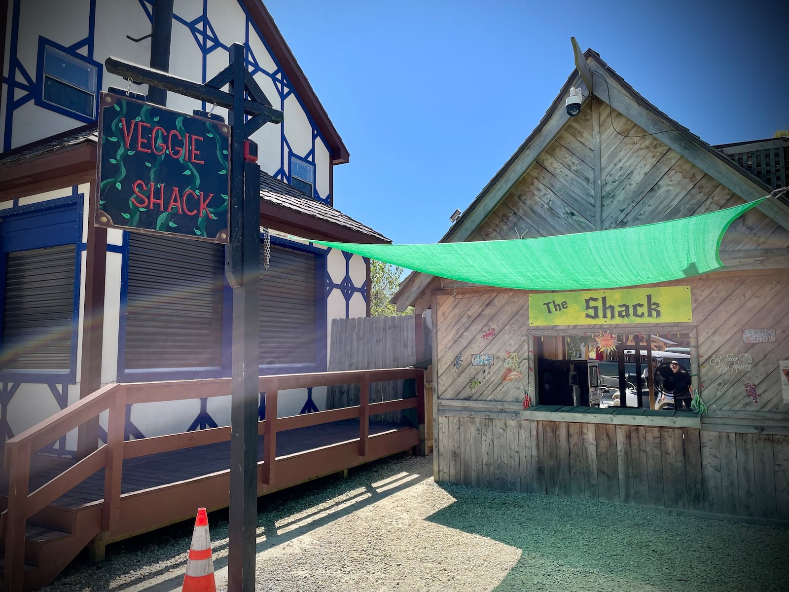 The Shack at the Ohio Renaissance Festival features all vegetarian options. Customers can get a portobello mushroom wrap, tofu wrap, quinoa wrap or salad. NATALIE JONES/STAFF