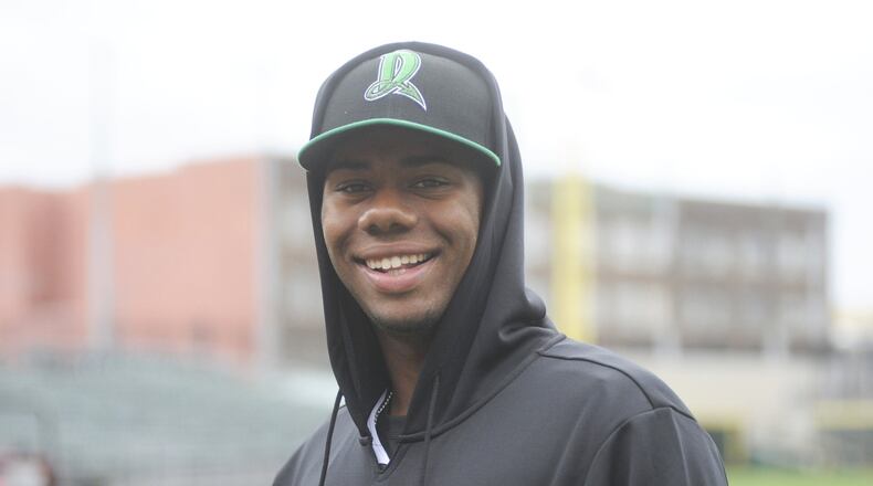 Hunter Greene, the Reds’ No. 1 draft pick last year, will begin the 2018 season with the Class A minor-league Dayton Dragons. MARC PENDLETON / STAFF