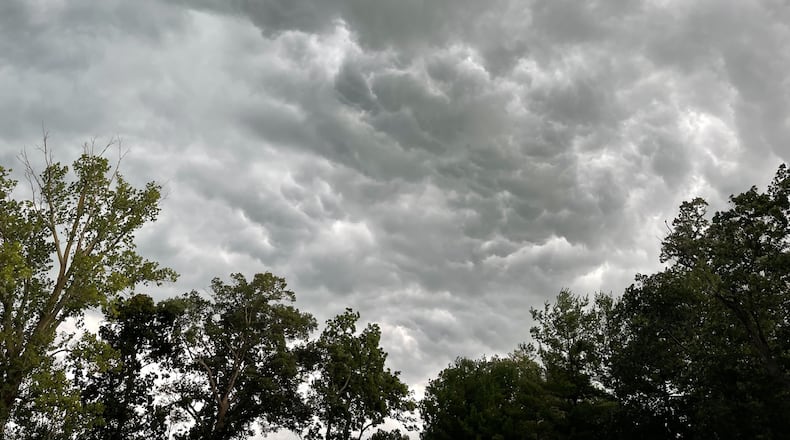 Storms popped up Saturday morning causing power outages. JIM/NOELKER/STAFF