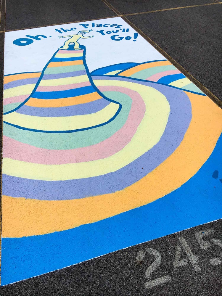 PHOTOS Lakota East seniors paint parking spots