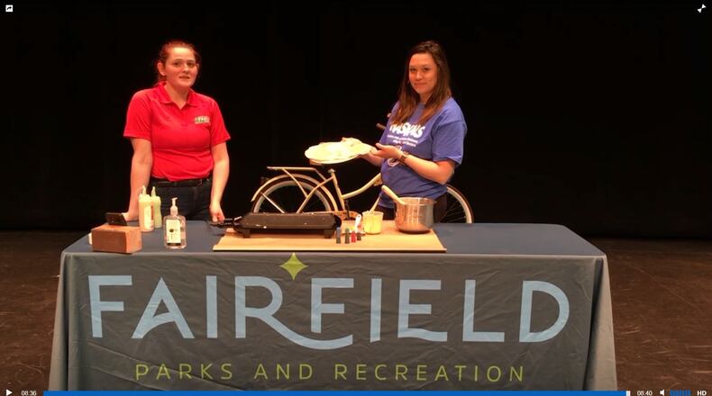 Theater Technician Stacey Catron and Community Events Coordinator Brittany Theilman participate in a session for Fairfield’s Virtual Community Arts Center.