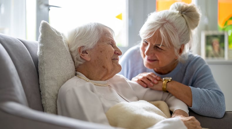 Caregivers who are 75 years and older provide about 34 hours of caregiving per week, experts say. iSTOCK/COX