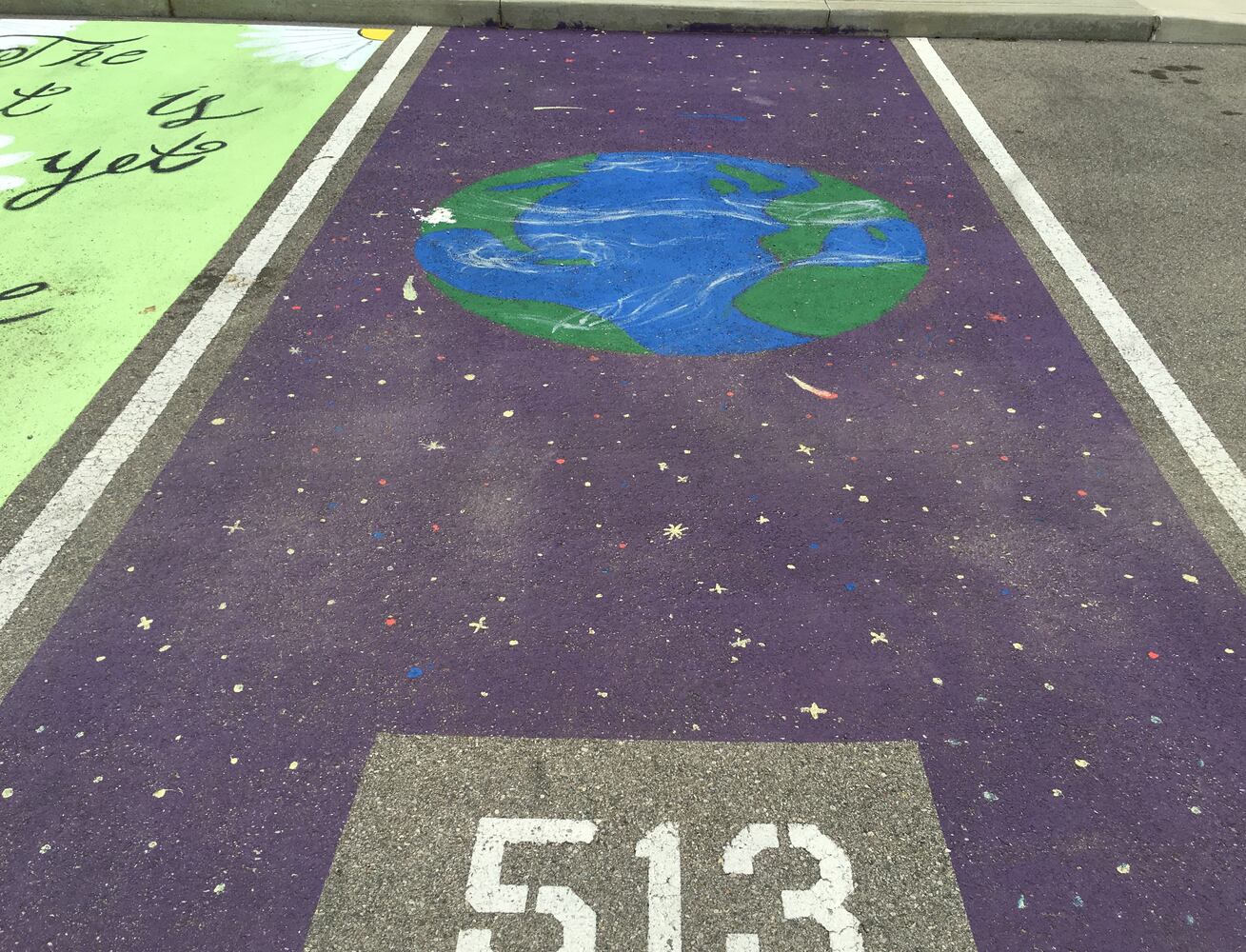 Middletown High School Seniors painted their parking lot spaces for the '21-22 school year.