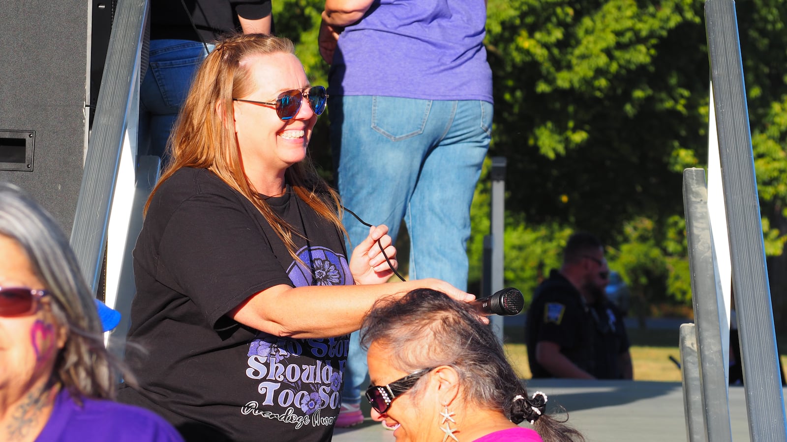 Victoria Hensley, the HopeLine care coordinator for Middletown and Butler County, was “instrumental” in organizing the overdose awareness event. BRYN DIPPOLD/STAFF