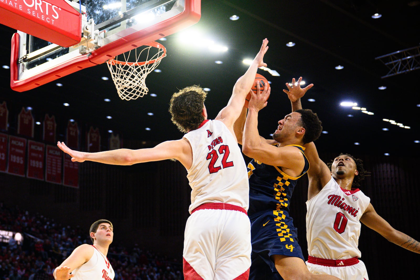 The Miami University men's basketball beat Toledo 74-72 in Mid-American Conference action on Tuesday, March 3, 2026 at Millett Hall. JEREMY MILLER / CONTRIBUTED PHOTO