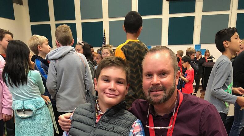 Lakota Schools sixth-grader Landyn Bomar recently was one of six students in Southwest Ohio, Northern Kentucky and Southeast Indiana to win a prestigious character award. The Chereokee Elementary student, seen pictured with his former teacher Todd Overbeck who nominated him, was lauded for being a leader in encouraging his classmates.