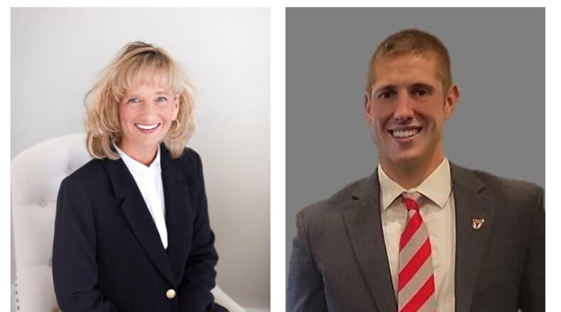 Michelle Teska of Clearcreek Twp. and Ben McCullough of Franklin are the two GOP candidates running in the March 19 primary for their party's endorsement to succeed incumbent, term-limited Rep. Scott Lipps, R-Franklin.