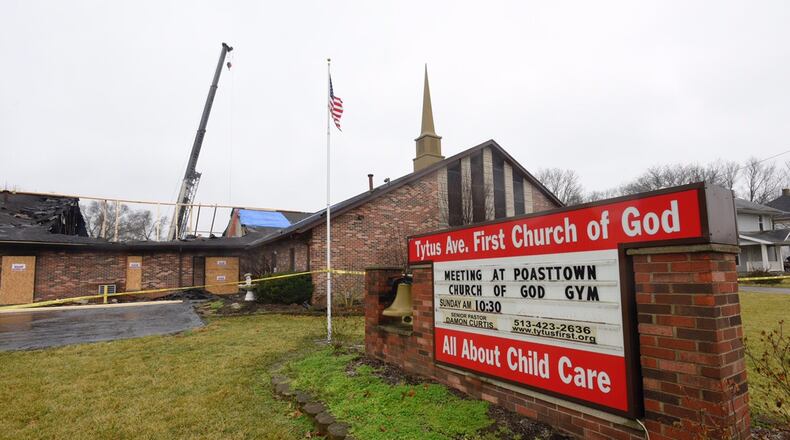 The Rev. Damon Curtis said the daycare center that operated for 15 years at Tytus Avenue Church of God in Middletown will not reopen. He said the remodeled church will not have a daycare facility. The church was severely burned on Jan. 22 by a 16-year-old arsonist. NICK GRAHAM/STAFF.