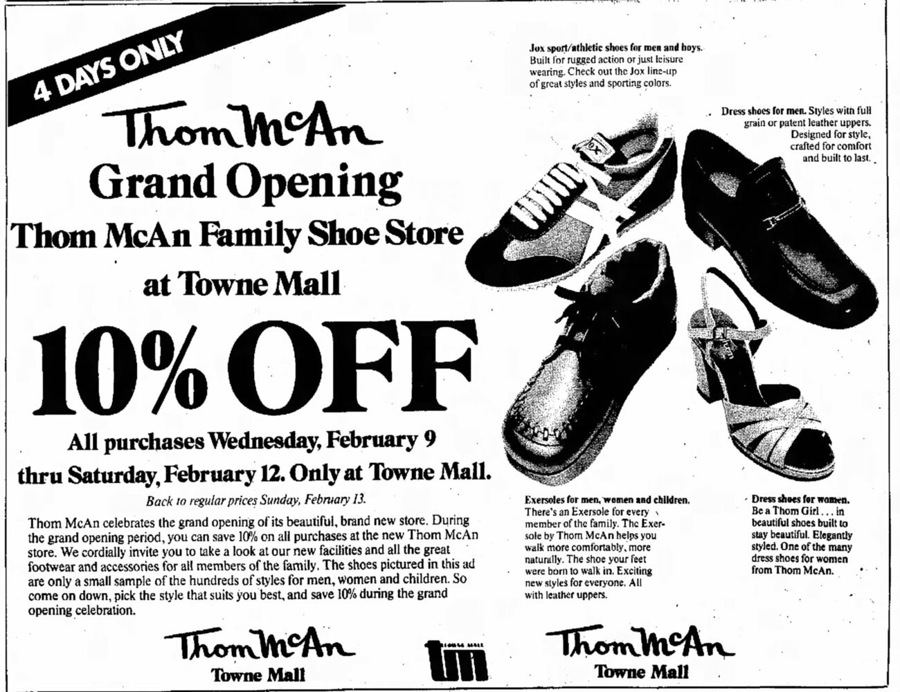 Towne Mall 1977 grand opening