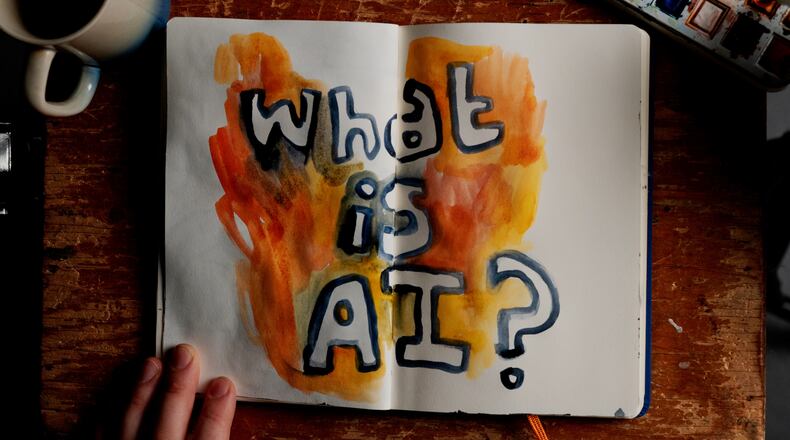 This image released by Focus Features shows a scene from "The AI Doc: Or How I Became an Apocaloptimist." (Focus Features via AP)