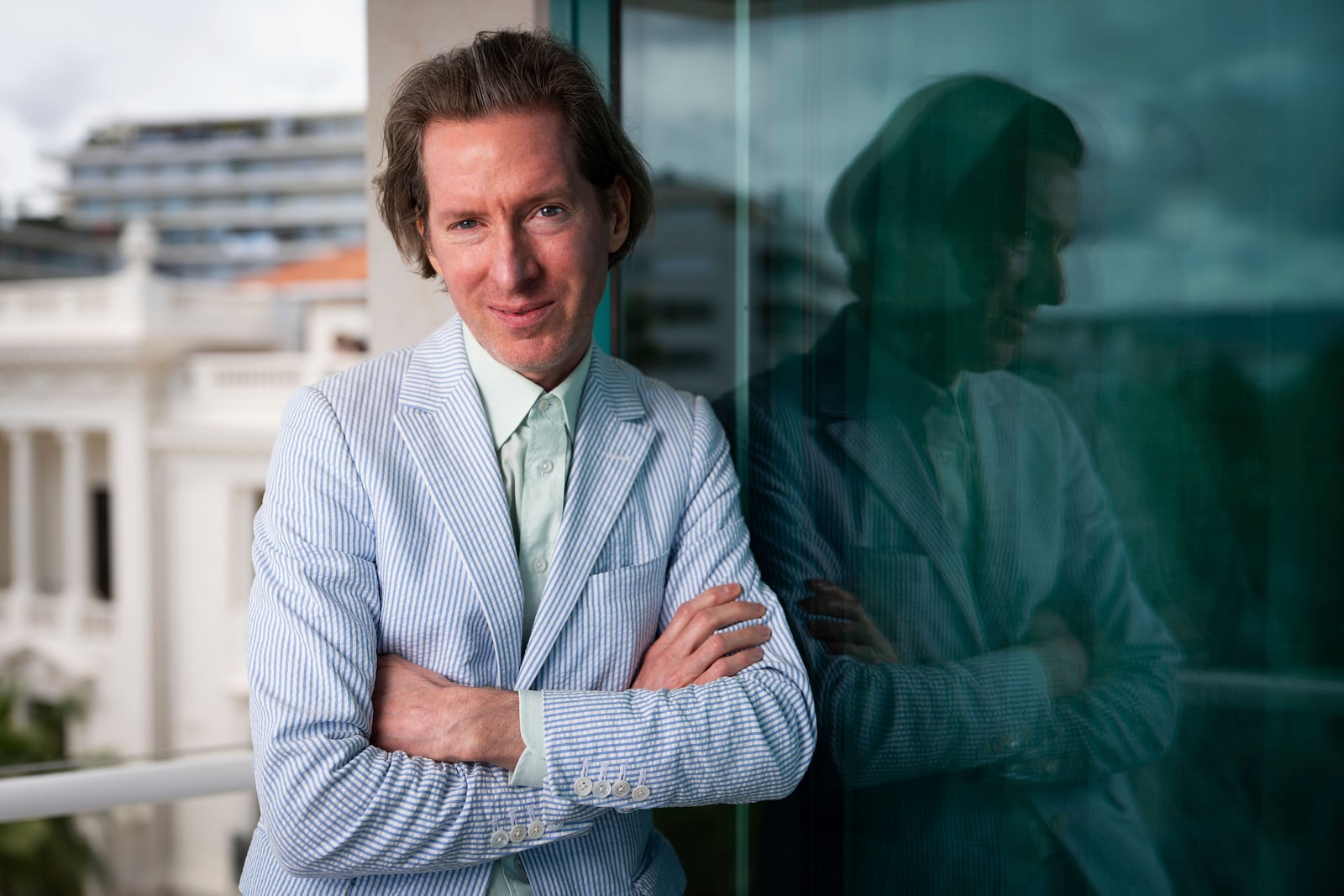 Director Wes Anderson poses for portrait photographs for the film 'The Phoenician Scheme' at the 78th international film festival, Cannes, southern France, Saturday, May 17, 2025. (Photo by Scott A Garfitt/Invision/AP)