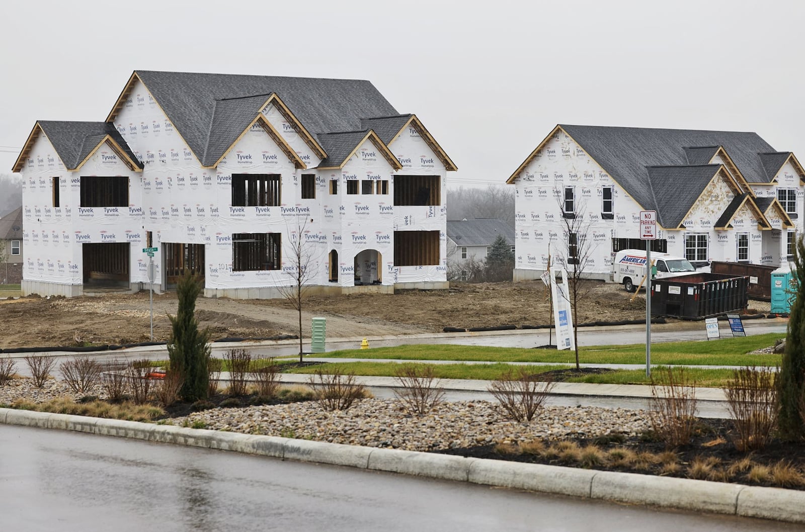 New homes being built in Monroe. If property tax collections were eliminated, local governments say it would have a huge impact on their budgets. NICK GRAHAM/STAFF