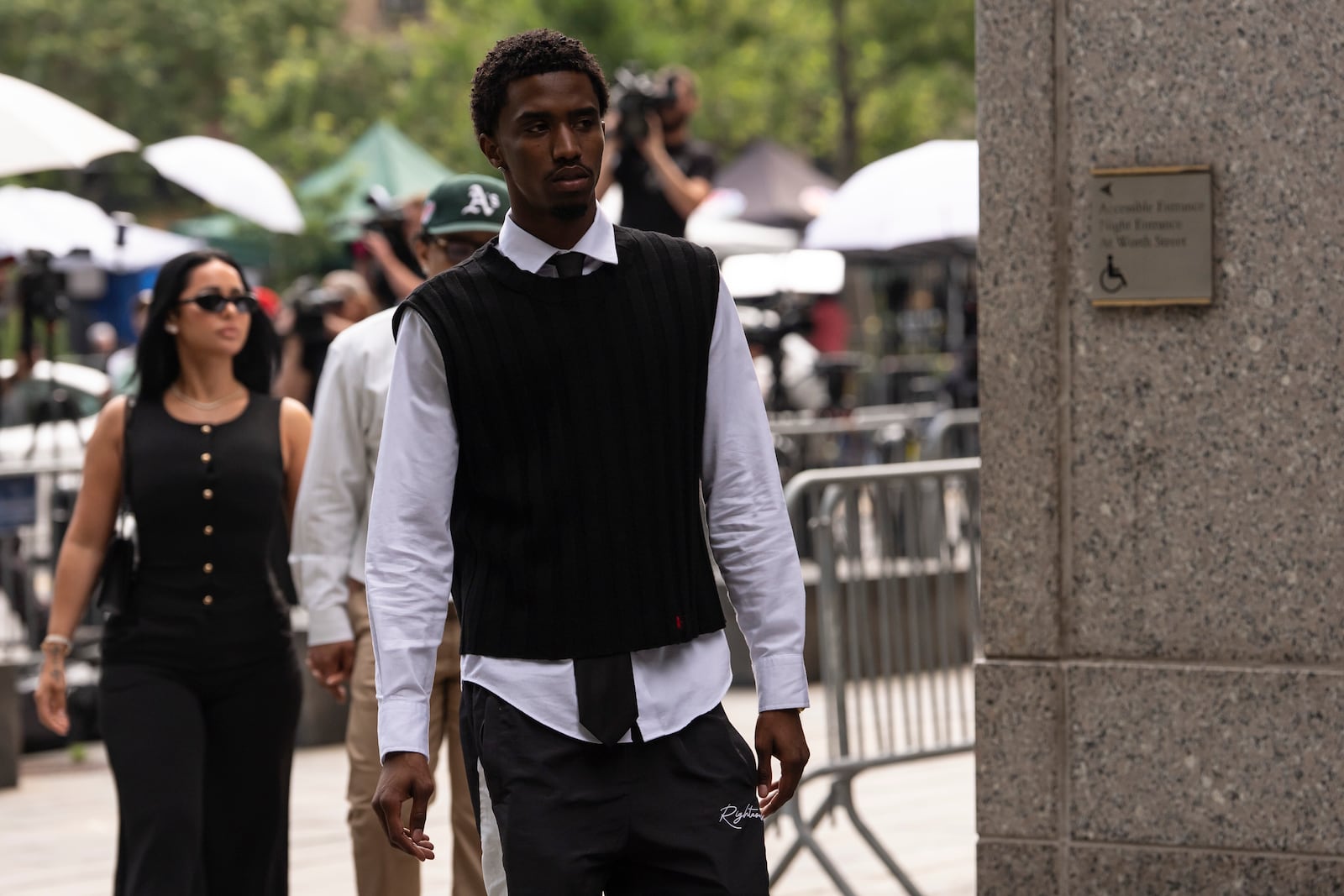 King Combs arrives at court on Tuesday, July 1, 2025, in New York. (AP Photo/Yuki Iwamura)
