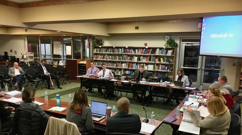 Lakota school officials are considering entering a state school construction funding program to build new schools and renovate others. During a Monday board work session, members quizzed district officials about what using state funding would entail. The board is scheduled to vote on a non-binding resolution that would initiate Lakota’s involvement in the state funding process during its upcoming meeting on Monday.(Photo By Michael D. Clark/Journal-News)