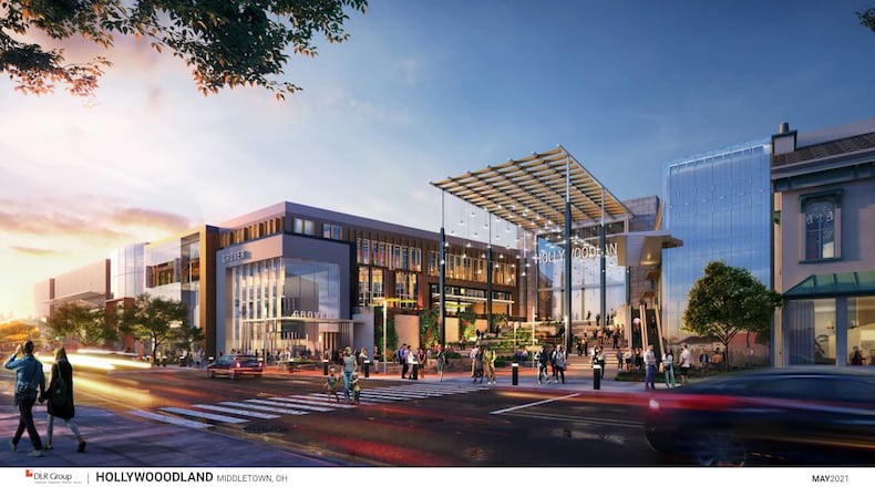 Artist renderings of the proposed "Hollywoodland" development in downtown Middletown, which city officials say would bring $1.3 billion in investment and thousands of jobs to the city. CONTRIBUTED