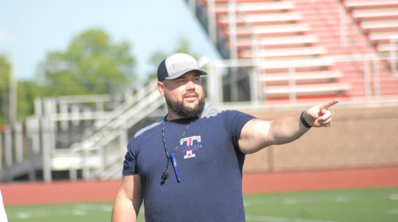 First-year Talawanda coach Andy Stuckert directs a recent practice. Chris Vogt/CONTRIBUTED