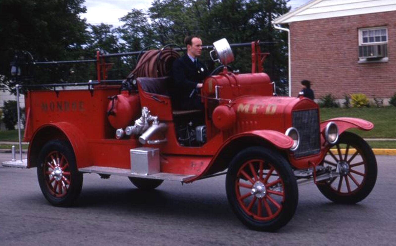The Monroe Historical Society will celebrate the fire department's 100-year-old fire truck, a 1924 Ford Model TT Prospect. CONTRIBUTED