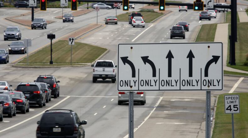 Austin Boulevard at State Route 741 saw the most crashes in the region from 2014-17, according to a study by the Miami Valley Regional Planning Commission. TY GREENLEES / STAFF