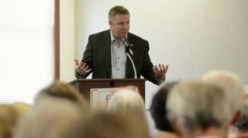 U.S. Rep. Warren Davidson, R-Troy, wants to have House districts divided up by citizenship, not population. MICHAEL D. PITMAN/STAFF