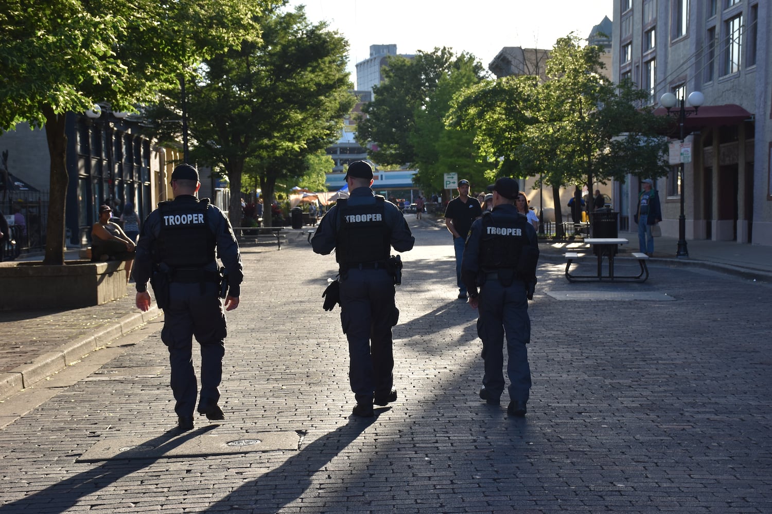 Police presence in Oregon District during NATO assembly