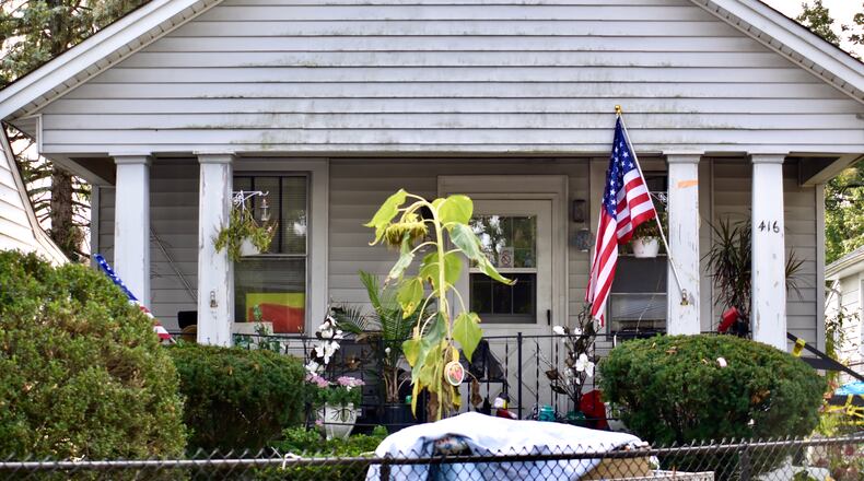 Firefighters were call to a residence in the 400 block of Mill Road about 5:16 p.m. on Tuesday, Sept. 22, 2020, and found a man on the porch injured, according to Trevor Snider, Hamilton fire investigator. NICK GRAHAM / STAFF