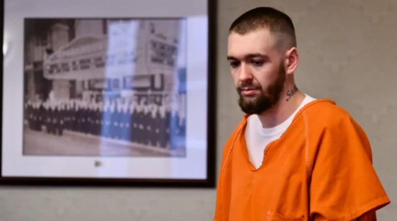 Jordan Lay, 22, of Mason, was in court earlier this year, charged in the death of Amy Risner, 32, of Middletown, who was found Feb. 4 in a home in Monroe. Lay pleaded guilty to a charge of murder and was sentenced to 16 years to life by Butler County Common Pleas Court Judge Gregory Howard Wednesday, July 22, 2020, NICK GRAHAM/STAFF FILE PHOTO