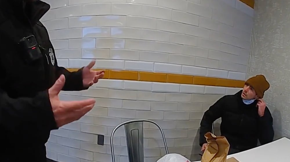 This image taken from video released by Pennsylvania State Police shows Luigi Mangione, a suspect in the fatal shooting of UnitedHealthcare CEO Brian Thompson, at a McDonald's in Altoona, Pa., on Dec. 9, 2024. (Pennsylvania State Police via AP)