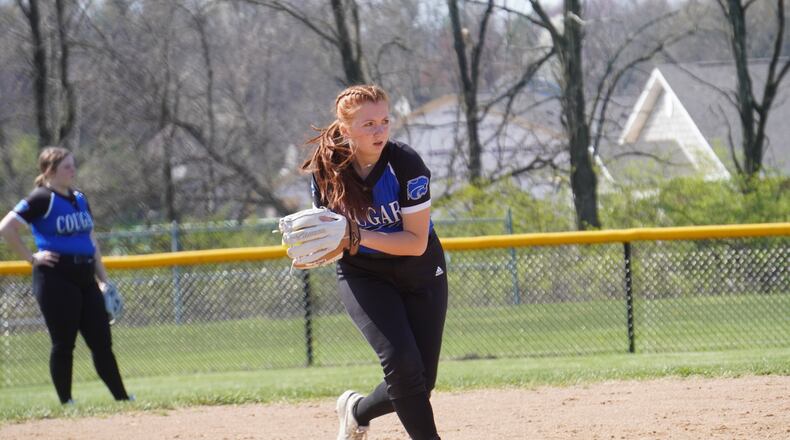 Cincinnati Christian's Naomi Updegrove (3) takes infield practice before Saturday's game vs. Northwest. Chris Vogt/CONTRIBUTED