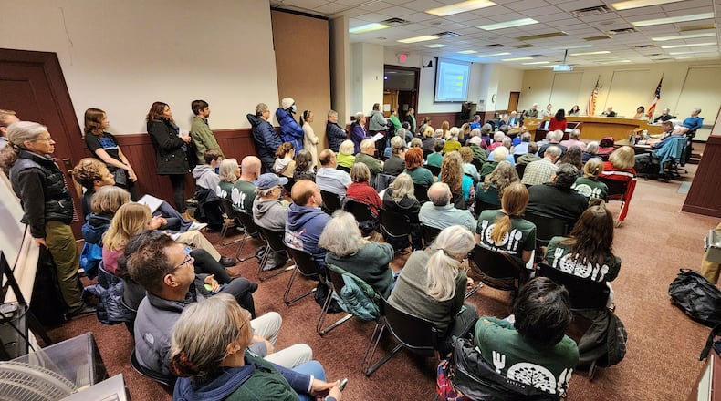 A standing room only crowd attended the Oxford city council meeting Tuesday, Feb. 7, 2023 to share their ideas on plans to spend its $1.5M ARPA funds. NICK GRAHAM/STAFF