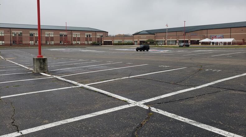 Madison High School parking lot on Monday, Oct. 26, 2020. NICK GRAHAM / STAFF