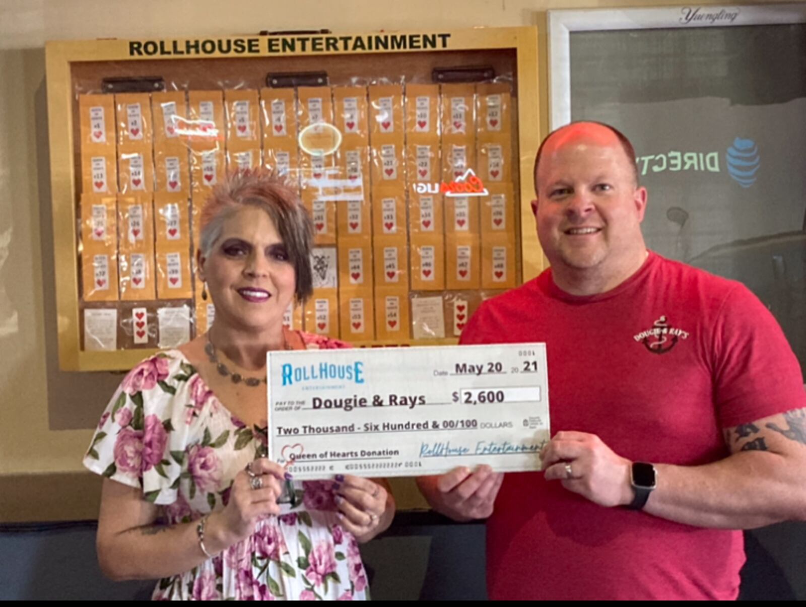 Fairfield RollHouse, a bowling alley on Dixie Highway, donated $2,600 do Dougie and Rays, a charity that supports students in the Fairfield City Schools. PROVIDED