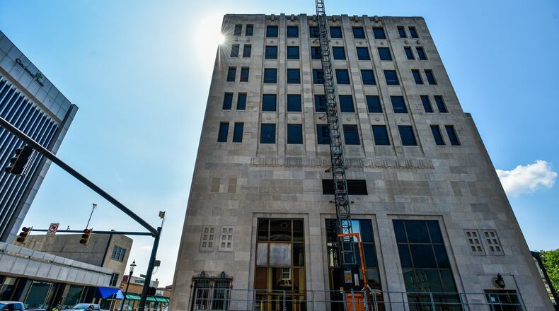 A "restoration celebration" kickoff was held at the Goetz Tower in downtown Middletown Wednesday, July 10. The event was presented by Historic Developers and Moving Middletown Forward at the building located at 1000 Central Ave. which is undergoing a $3.5 million restoration and redevelopment. The Goetz Tower renovation project is getting back on track after setbacks. 
The seven-story office building is being redeveloped into 16-market-rate apartments ranging from 800 to 1,100 square-feet. The Art Deco building was constructed in 1930. In addition, about 2,000 square-feet of office space on the first floor and second floor mezzanine will be utilized by the Middletown Economic Development Department and the Small Business Development Center, according Jennifer Ekey, city economic development director. She said some office space will be utilized by Middletown Moving Forward and other city partners. NICK GRAHAM/STAFF