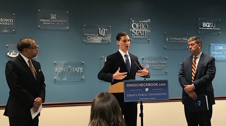 Ohio treasurer Josh Mandel on Tuesday announced that CSU and BGSU had published their finances on his website, OhioCheckbook.com.