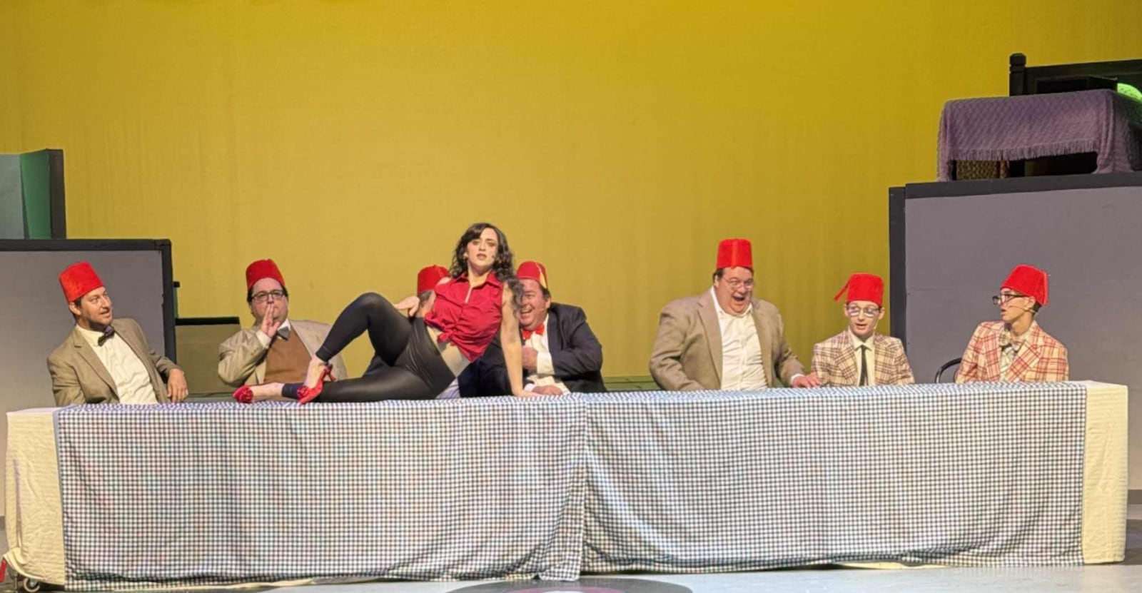 The cast of Encore Community Theatre's "Bye Bye Birdie" rehearses at Parrish Auditorium. CONTRIBUTED
