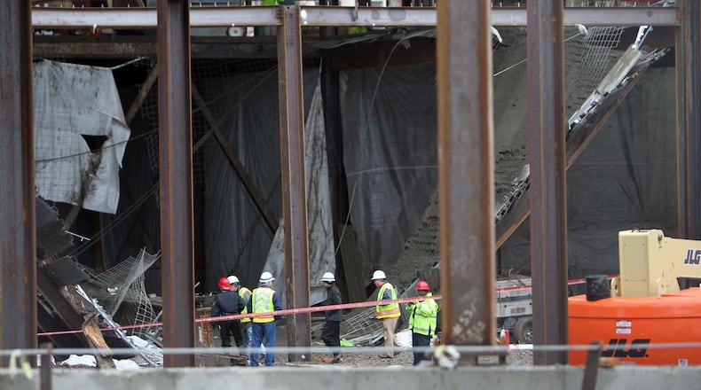 Thirteen workers were hurt in the early morning of Jan. 27, 2012, when the Cincinnati casino floor collapsed while under construction.