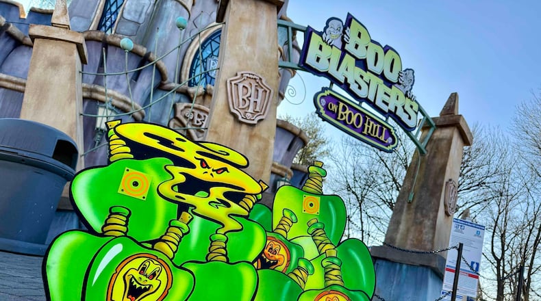 Kings Island will sell off props and sets from its now-defunct Boo Blasters on Boo Hill attraction. Photos courtesy of Kings Island