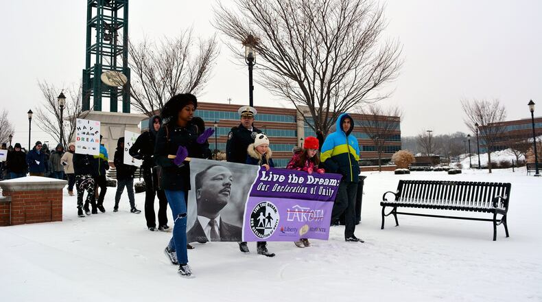 Dozens of Butler County residents braved the cold and snow last year for the annual Martin Luther King, Jr. celebration in West Chester Twp.