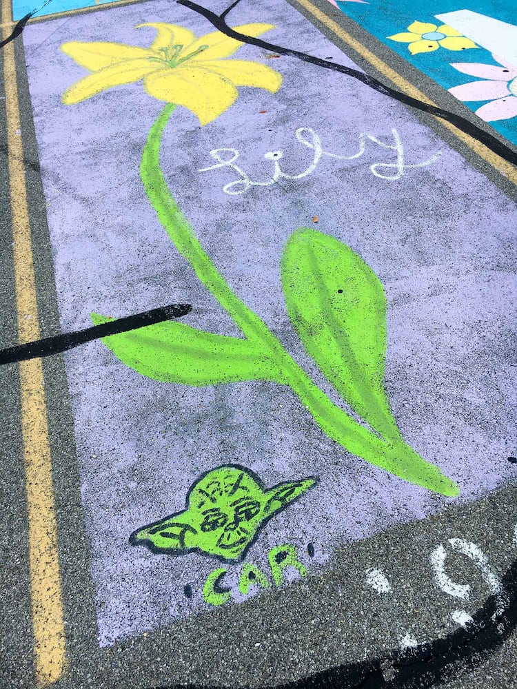 PHOTOS Lakota East seniors paint parking spots