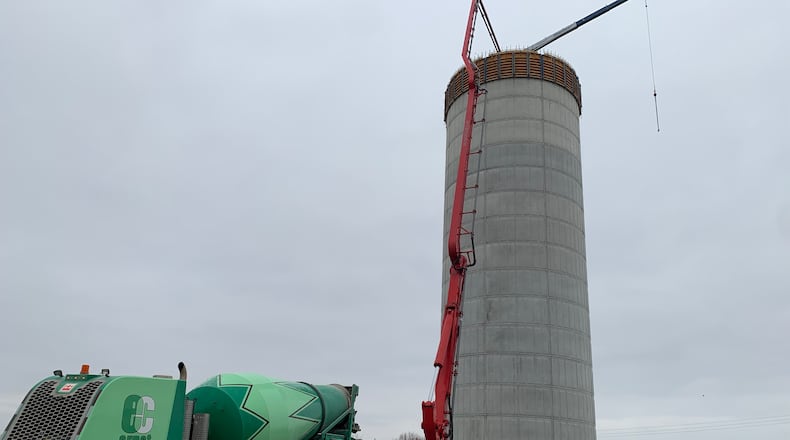 Construction of Fairfield's sixth water tower is underway. After the concrete work is completed, they'll stop for the winter and resume construction in the new year. The expected completion date is the summer of 2023. CITY OF FAIRFIELD/PROVIDED