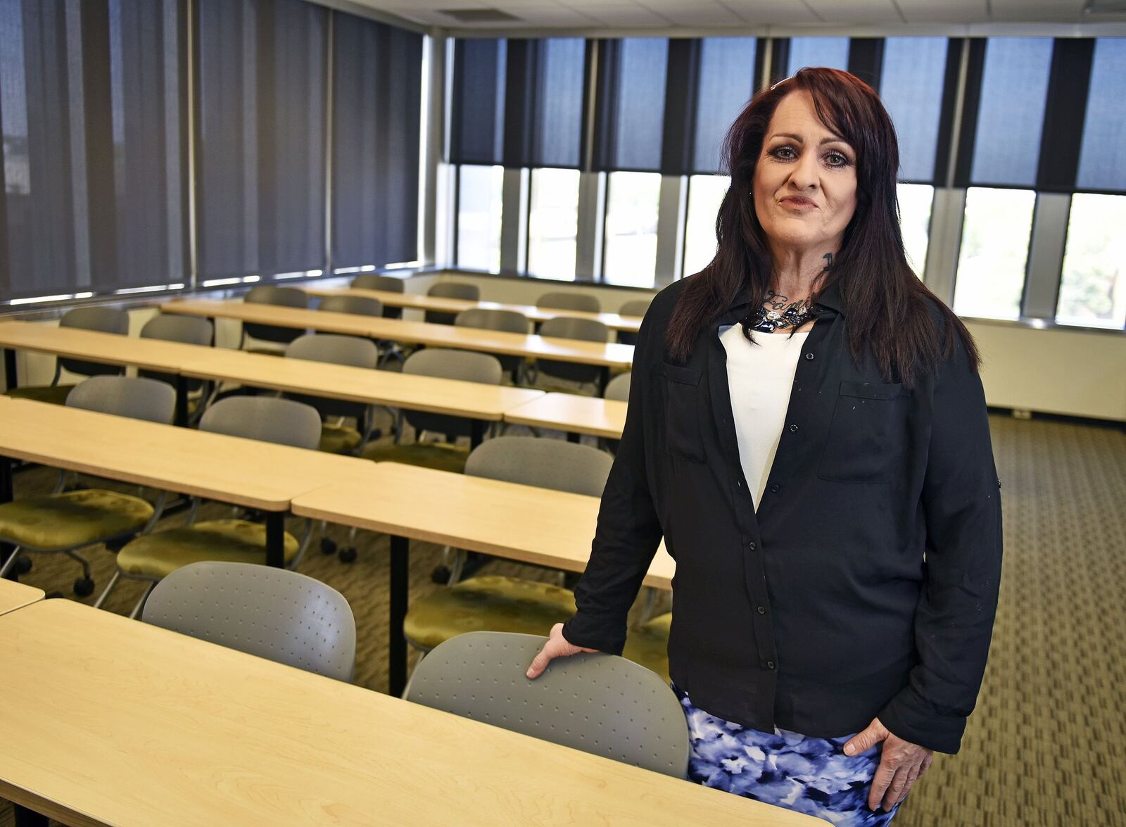 Anne Grady, 51, of Middletown, was awarded a $3,000 scholarship to continue her education at Cincinnati State in Middletown. Grady is a former prostitute and drug addict who is hoping to become a paralegal. 
