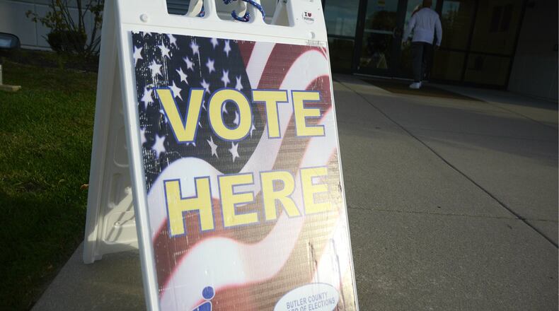 Early voting started in Ohio on Wednesday, Oct. 10. Butler County saw more than 600 people vote on the first day of early voting. MICHAEL D. PITMAN/STAFF