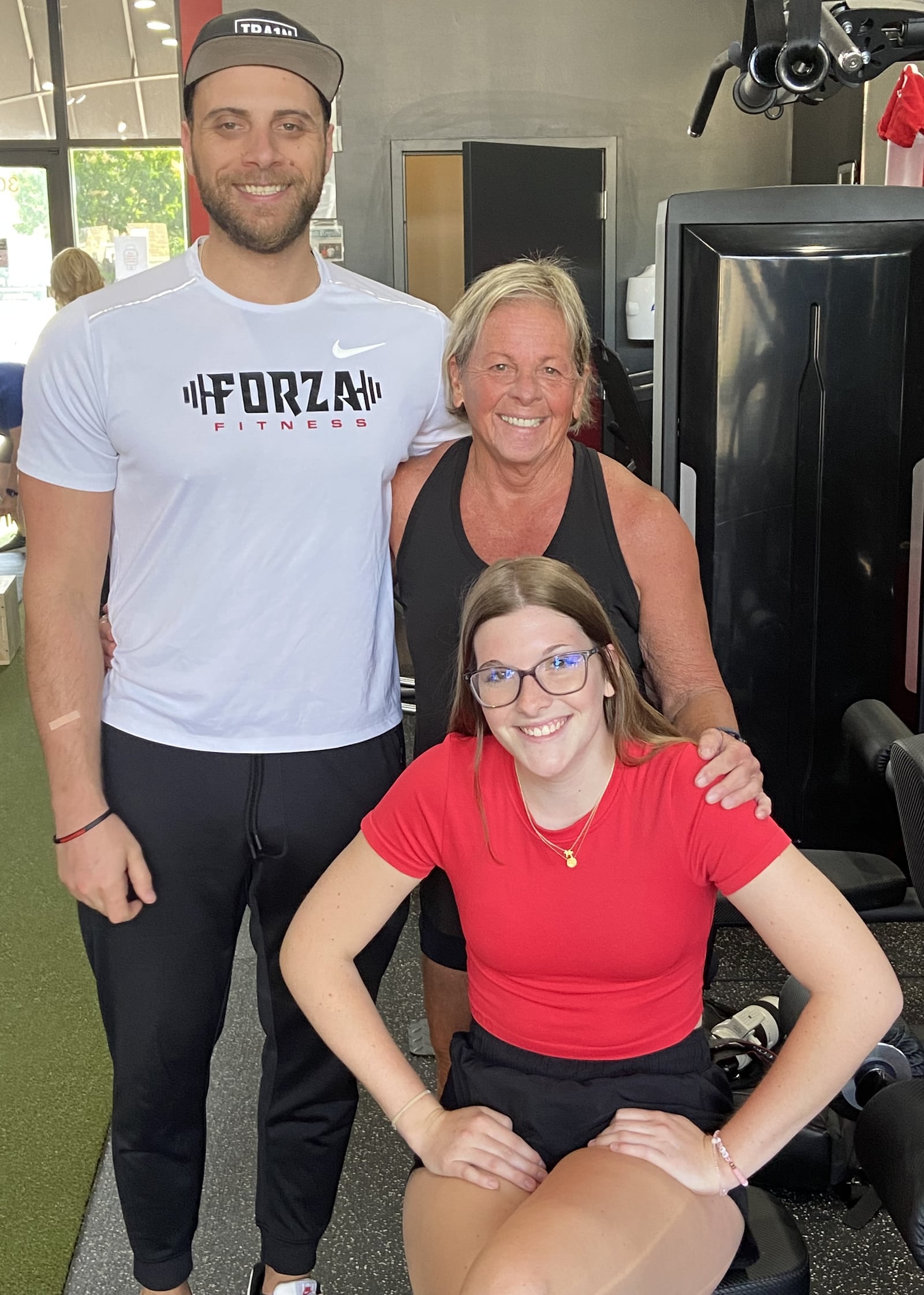 “Team Grambo” includes trainer Dominic Forza and granddaughter Alana Rauch, who logs Marcy Schade’s progress on Instagram. CONTRIBUTED
