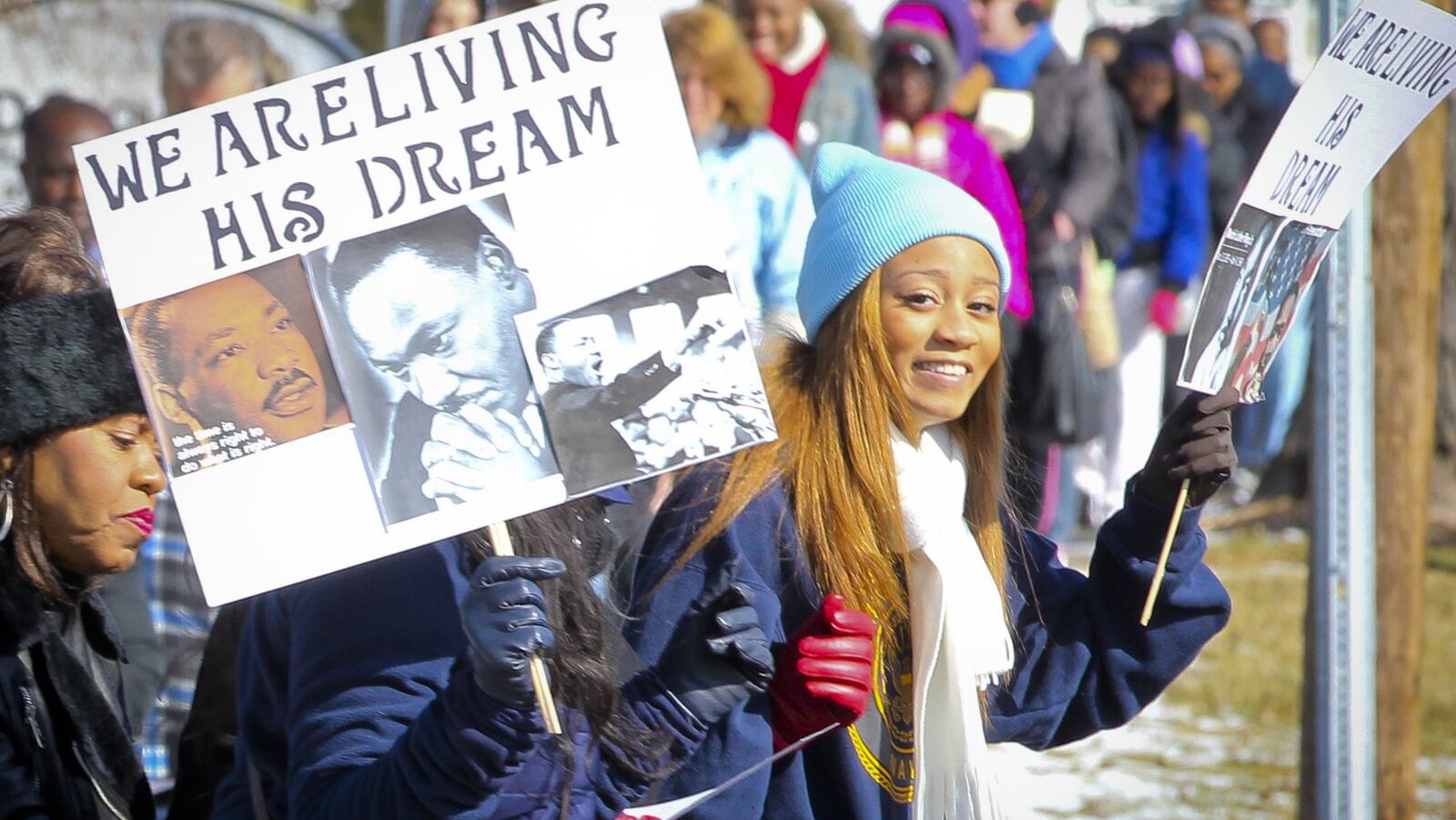 Community members take part in last year’s Martin Luther King Jr. Day march for unity in West Chester. This year’s march begins at noon Monday and will start from Union Day School, 8735 Cincinnati Dayton Road.