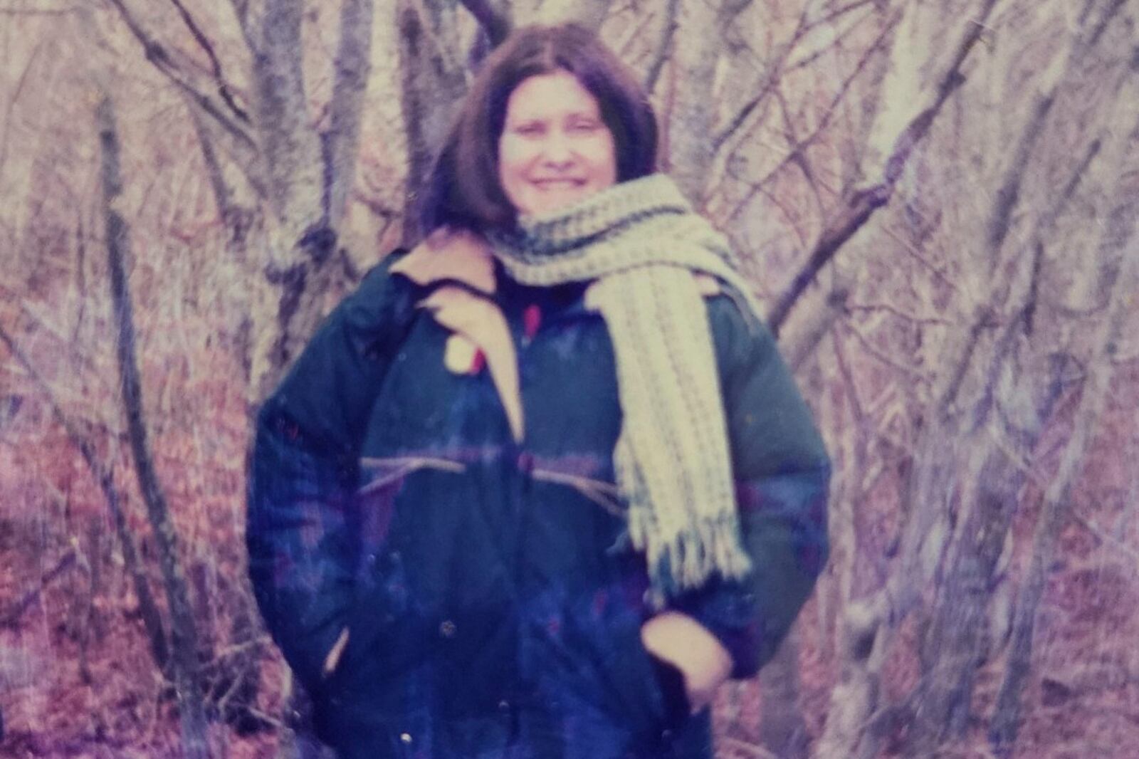 This 1993 photo provided by Austin Mackin shows Kim Mackin in Provincetown, Mass. (Austin Mackin via AP)