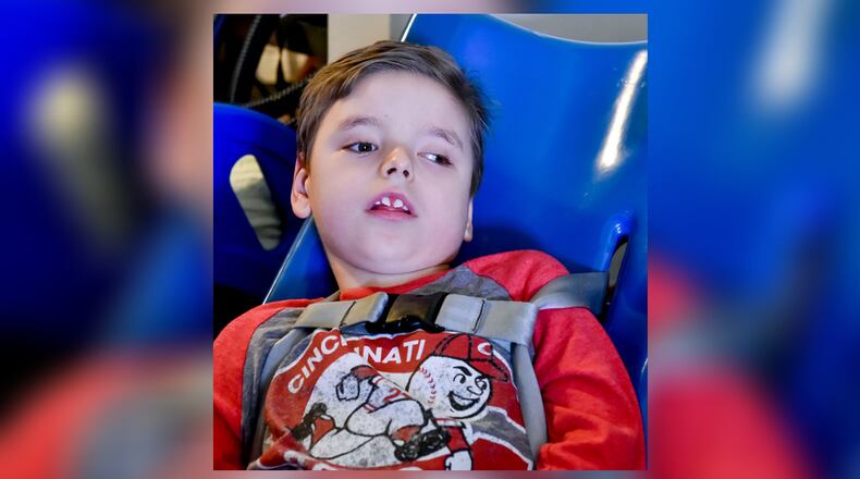 Through the Make-A-Wish Foundation, an accessible playground for all children is being installed at Millikin Woods Park. Hamilton resident Grayson Combs, who turned 10 earlier this month and is pictured here in 2016, made the wish. NICK GRAHAM/2016